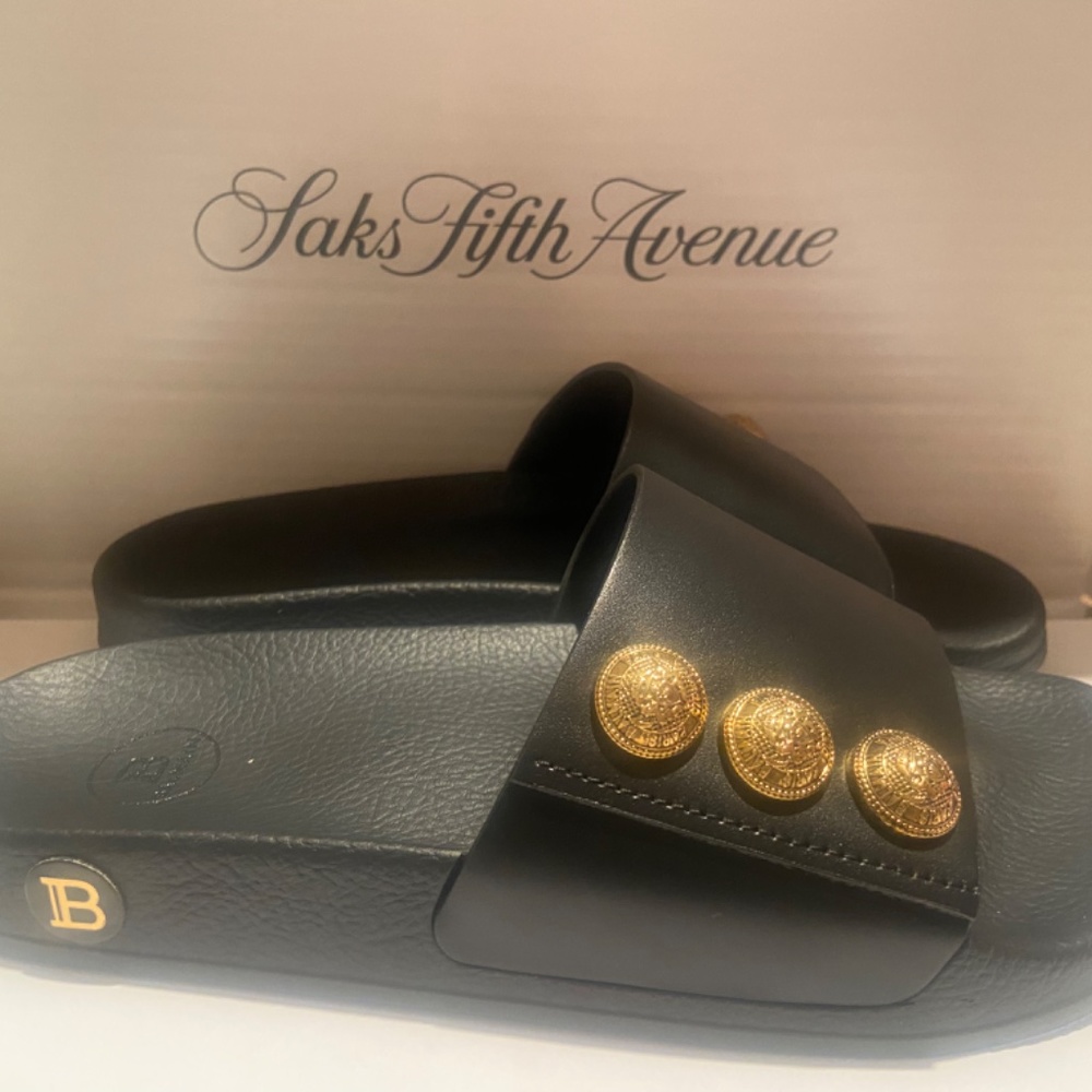 New Balmain Symi Sandals Pool Slides Size 37
